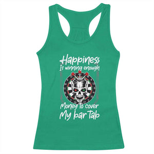 Darts Lover Drinking Game Racerback Tank Top Winning Money To Cover My Bar Tab TS12 Irish Green Print Your Wear