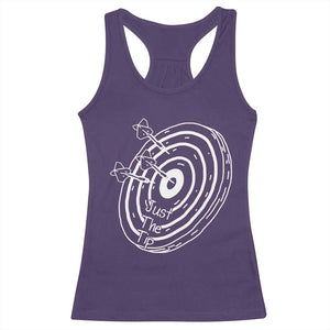 Funny Dirty Humor Dart Player Racerback Tank Top Just The Tip TS12 Purple Print Your Wear