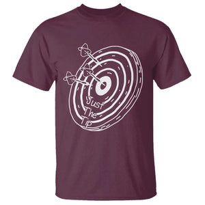 Funny Dirty Humor Dart Player T Shirt Just The Tip TS12 Maroon Print Your Wear