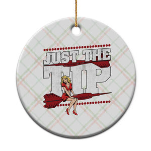 Funny Darts Player Gift Ceramic Ornament Just The Tip TS12 1pc Christmas Plaid Print Your Wear