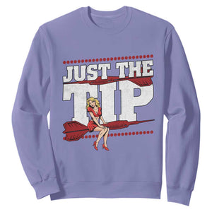 Funny Darts Player Gift Sweatshirt Just The Tip TS12 Violet Print Your Wear