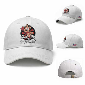 Just The Tip I Promise Baseball Cap Sexy Pin Up Girl Dartist Gift TS12 Baseball Cap Universal Fit White Print Your Wear