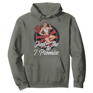 Just The Tip I Promise Hoodie Sexy Pin Up Girl Dartist Gift TS12 Military Green Print Your Wear