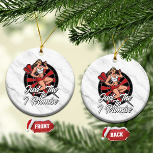 Just The Tip I Promise Ceramic Ornament Sexy Pin Up Girl Dartist Gift TS12 1pc White Marble Print Your Wear