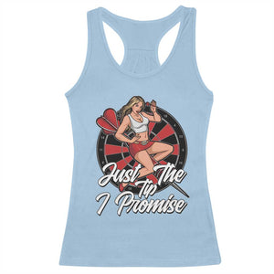 Just The Tip I Promise Racerback Tank Top Sexy Pin Up Girl Dartist Gift TS12 Light Blue Print Your Wear