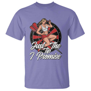 Just The Tip I Promise T Shirt Sexy Pin Up Girl Dartist Gift TS12 Violet Print Your Wear
