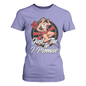 Just The Tip I Promise T Shirt For Women Sexy Pin Up Girl Dartist Gift TS12 Violet Print Your Wear