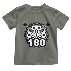 Funny Darts Max 180 Toddler T Shirt Dartist Darts Lover Gift TS12 Military Green Print Your Wear