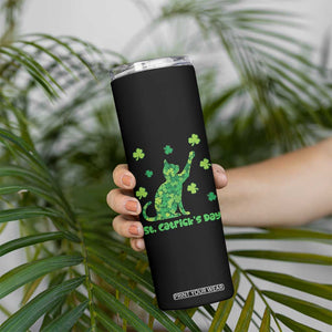 Funny St Catricks Day Skinny Tumbler Lucky Shamrock Cat Saint Pattys TS12 Print Your Wear