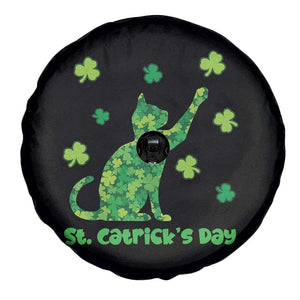 Funny St Catricks Day Spare Tire Cover Lucky Shamrock Cat Saint Pattys TS12 Print Your Wear
