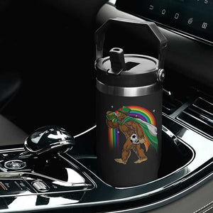Funny Bigfoot Drinking Beer Flip Straw Tumbler St Patricks Day Soccer Lover TS12 Print Your Wear