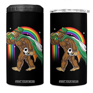 Funny Bigfoot Drinking Beer 4 in 1 Can Cooler Tumbler St Patricks Day Soccer Lover TS12 One Size: 16 oz Black Print Your Wear