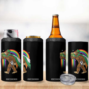 Funny Bigfoot Drinking Beer 4 in 1 Can Cooler Tumbler St Patricks Day Soccer Lover TS12 Print Your Wear