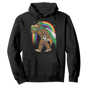 Funny Bigfoot Drinking Beer Hoodie St Patricks Day Soccer Lover TS12 Black Print Your Wear