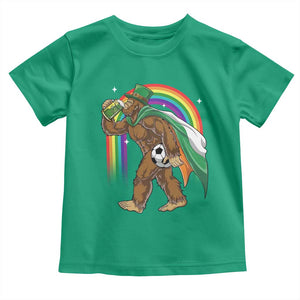 Funny Bigfoot Drinking Beer Toddler T Shirt St Patricks Day Soccer Lover TS12 Irish Green Print Your Wear