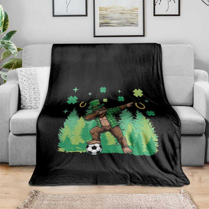 Lucky Sasquatch Soccer Player Throw Blanket Funny St Patricks Day Gift TS12 Print Your Wear