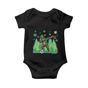 Lucky Sasquatch Soccer Player Baby Onesie Funny St Patricks Day Gift TS12 Black Print Your Wear