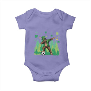 Lucky Sasquatch Soccer Player Baby Onesie Funny St Patricks Day Gift TS12 Violet Print Your Wear
