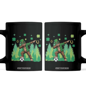 Lucky Sasquatch Soccer Player Coffee Mug Funny St Patricks Day Gift TS12 Black Print Your Wear