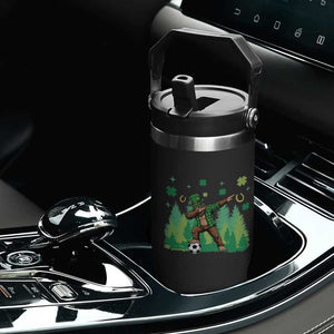 Lucky Sasquatch Soccer Player Flip Straw Tumbler Funny St Patricks Day Gift TS12 Print Your Wear