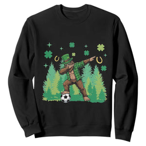 Lucky Sasquatch Soccer Player Sweatshirt Funny St Patricks Day Gift TS12 Black Print Your Wear