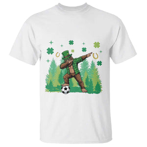 Lucky Sasquatch Soccer Player T Shirt Funny St Patricks Day Gift TS12 White Print Your Wear