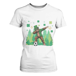 Lucky Sasquatch Soccer Player T Shirt For Women Funny St Patricks Day Gift TS12 White Print Your Wear