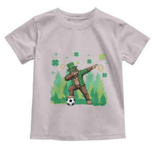 Lucky Sasquatch Soccer Player Toddler T Shirt Funny St Patricks Day Gift TS12 Ice Gray Print Your Wear