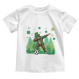 Lucky Sasquatch Soccer Player Toddler T Shirt Funny St Patricks Day Gift TS12 White Print Your Wear