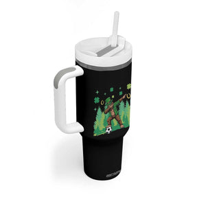 Lucky Sasquatch Soccer Player Tumbler With Handle Funny St Patricks Day Gift TS12 Print Your Wear