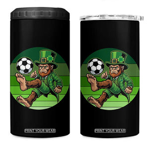 Funny Bigfoot Playing Soccer 4 in 1 Can Cooler Tumbler St Patricks Day TS12 One Size: 16 oz Black Print Your Wear