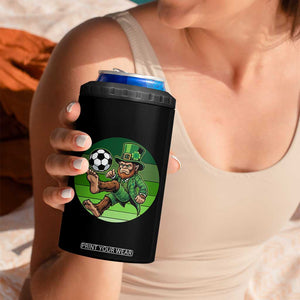 Funny Bigfoot Playing Soccer 4 in 1 Can Cooler Tumbler St Patricks Day TS12 Print Your Wear