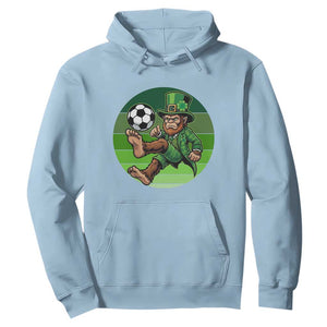 Funny Bigfoot Playing Soccer Hoodie St Patricks Day TS12 Light Blue Print Your Wear