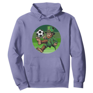 Funny Bigfoot Playing Soccer Hoodie St Patricks Day TS12 Violet Print Your Wear