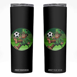 Funny Bigfoot Playing Soccer Skinny Tumbler St Patricks Day TS12 Black Print Your Wear