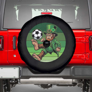 Funny Bigfoot Playing Soccer Spare Tire Cover St Patricks Day TS12 Black Print Your Wear