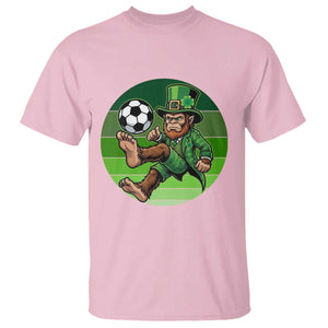 Funny Bigfoot Playing Soccer T Shirt St Patricks Day TS12 Light Pink Print Your Wear