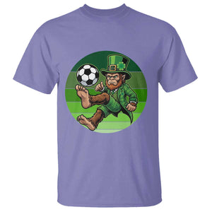 Funny Bigfoot Playing Soccer T Shirt St Patricks Day TS12 Violet Print Your Wear