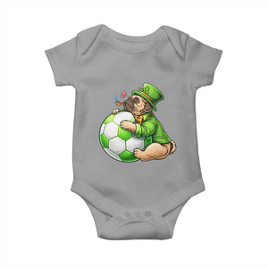 Lucky Pug Soccer Lover Baby Onesie St Paddys Day Irish Football Gift TS12 Sport Gray Print Your Wear