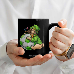 Lucky Pug Soccer Lover Coffee Mug St Paddys Day Irish Football Gift TS12 Print Your Wear