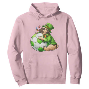 Lucky Pug Soccer Lover Hoodie St Paddys Day Irish Football Gift TS12 Light Pink Print Your Wear