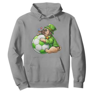 Lucky Pug Soccer Lover Hoodie St Paddys Day Irish Football Gift TS12 Sport Gray Print Your Wear