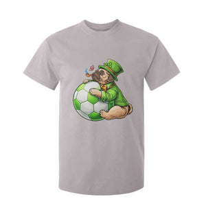 Lucky Pug Soccer Lover T Shirt For Kid St Paddys Day Irish Football Gift TS12 Ice Gray Print Your Wear