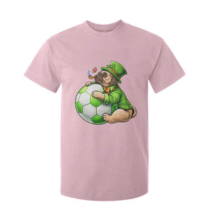 Lucky Pug Soccer Lover T Shirt For Kid St Paddys Day Irish Football Gift TS12 Light Pink Print Your Wear