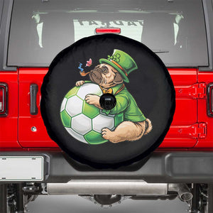 Lucky Pug Soccer Lover Spare Tire Cover St Paddys Day Irish Football Gift TS12 Black Print Your Wear