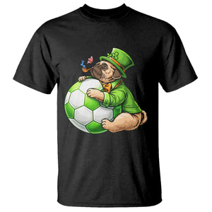 Lucky Pug Soccer Lover T Shirt St Paddys Day Irish Football Gift TS12 Black Print Your Wear