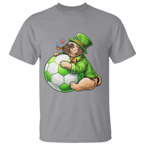 Lucky Pug Soccer Lover T Shirt St Paddys Day Irish Football Gift TS12 Sport Gray Print Your Wear