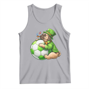 Lucky Pug Soccer Lover Tank Top St Paddys Day Irish Football Gift TS12 Athletic Heather Print Your Wear
