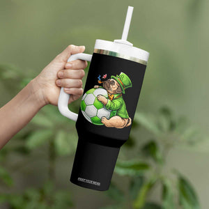 Lucky Pug Soccer Lover Tumbler With Handle St Paddys Day Irish Football Gift TS12 Print Your Wear