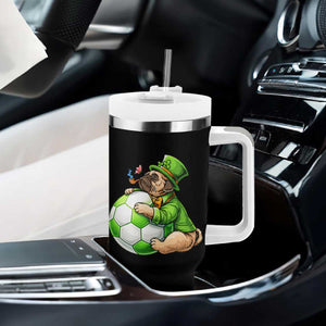 Lucky Pug Soccer Lover Tumbler With Handle St Paddys Day Irish Football Gift TS12 Print Your Wear